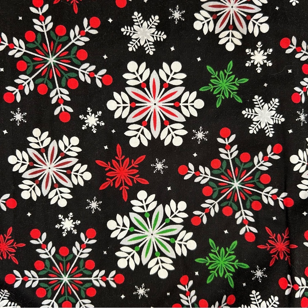 Retrolicious ModCloth Black Snowflake Dress Holiday Red & Green - size 1X - Picture 7 of 9